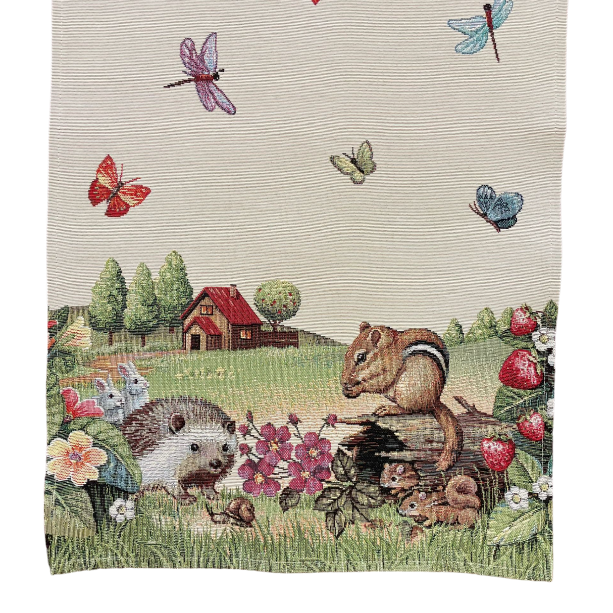 Läufer Gobelin "Tiere" 38x100cm | Tischdeko Tiere von Wimpelberg