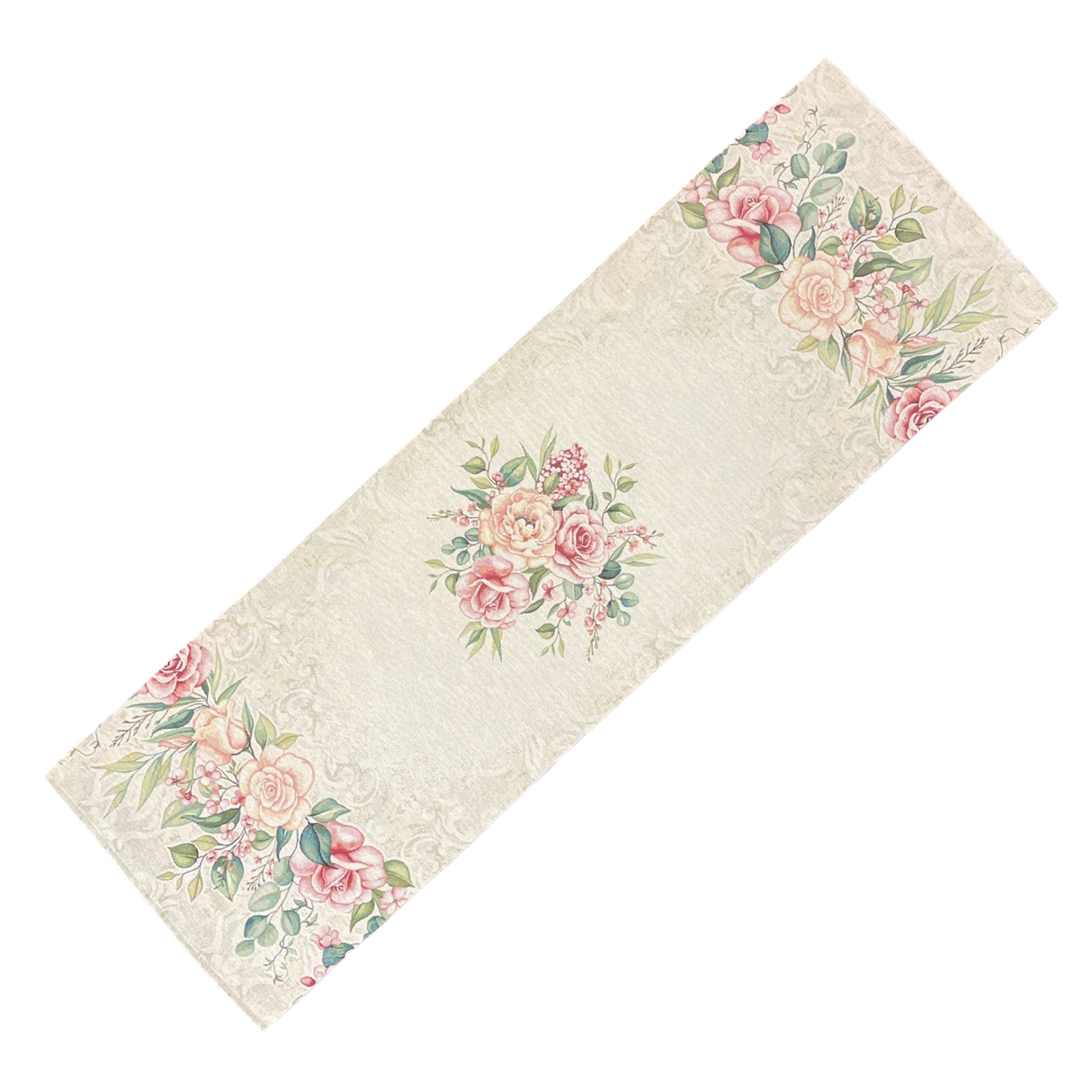 Läufer Gobelin mit schmalem Saum Padua-Rosenstrauß | 40x100 und 45x140cm 45x140cm von Wimpelberg