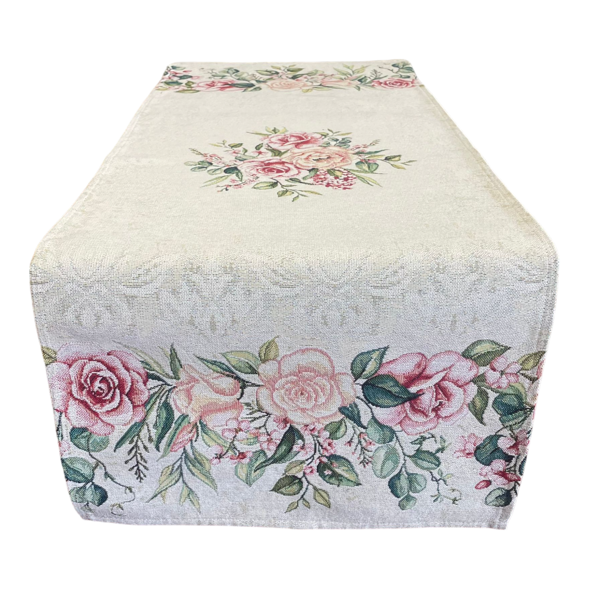 Läufer Gobelin mit schmalem Saum Padua-Rosenstrauß | 40x100 und 45x140cm von Wimpelberg