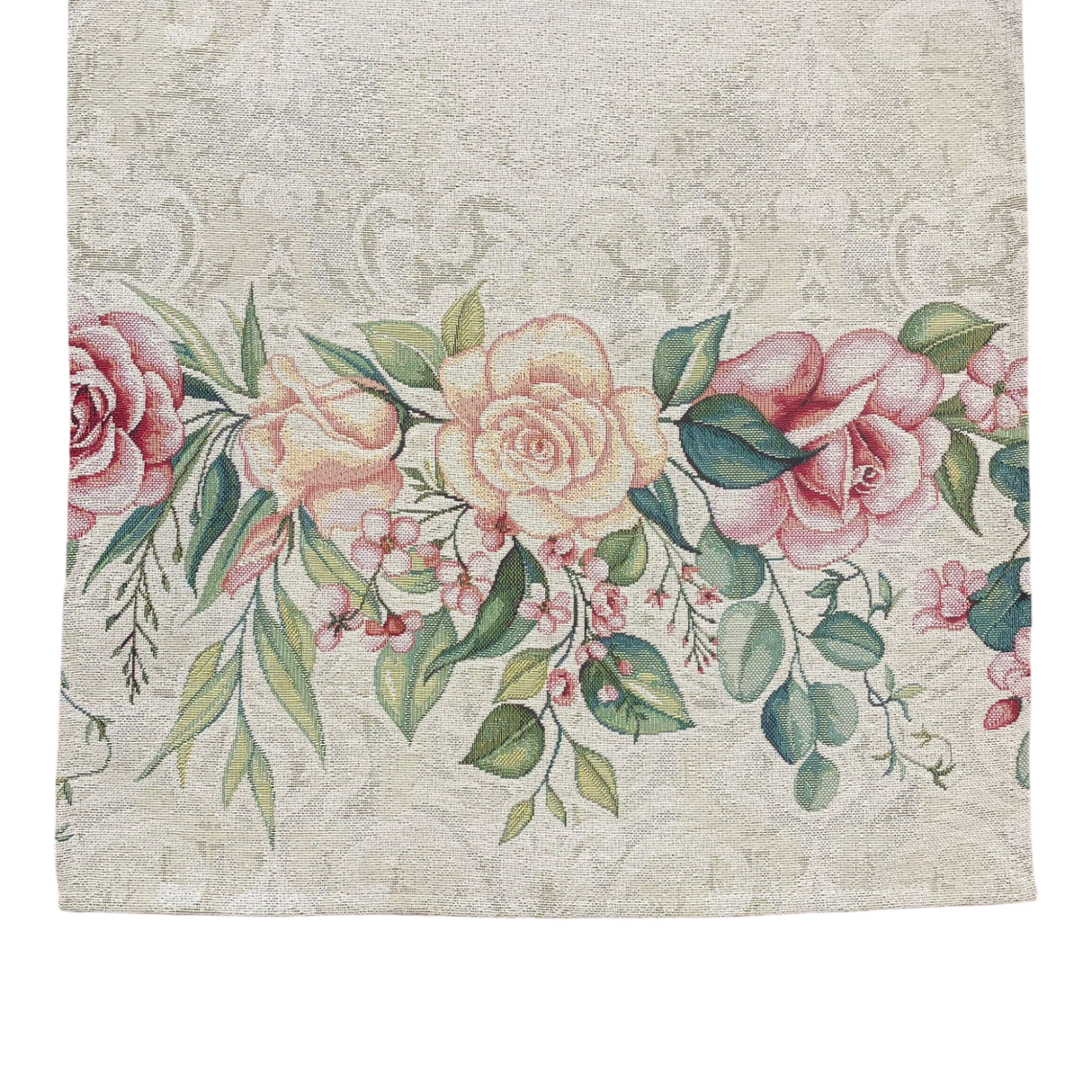 Läufer Gobelin mit schmalem Saum Padua-Rosenstrauß | 40x100 und 45x140cm von Wimpelberg