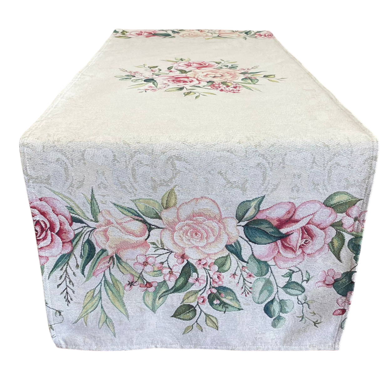 Läufer Gobelin mit schmalem Saum Padua-Rosenstrauß | 40x100 und 45x140cm von Wimpelberg