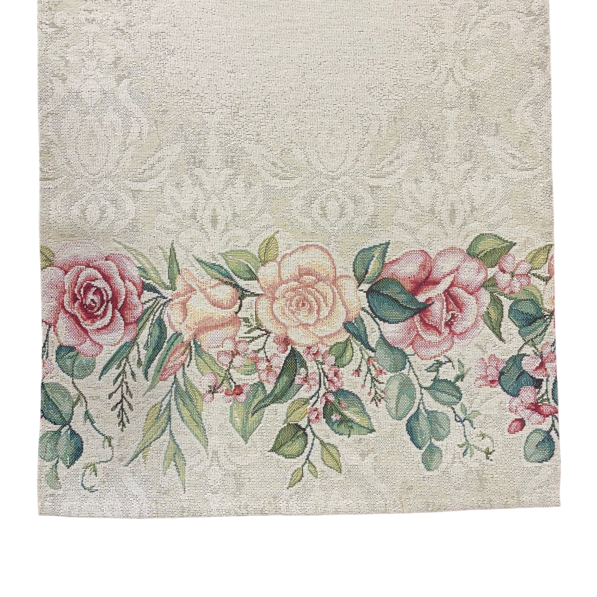 Läufer Gobelin mit schmalem Saum Padua-Rosenstrauß | 40x100 und 45x140cm von Wimpelberg