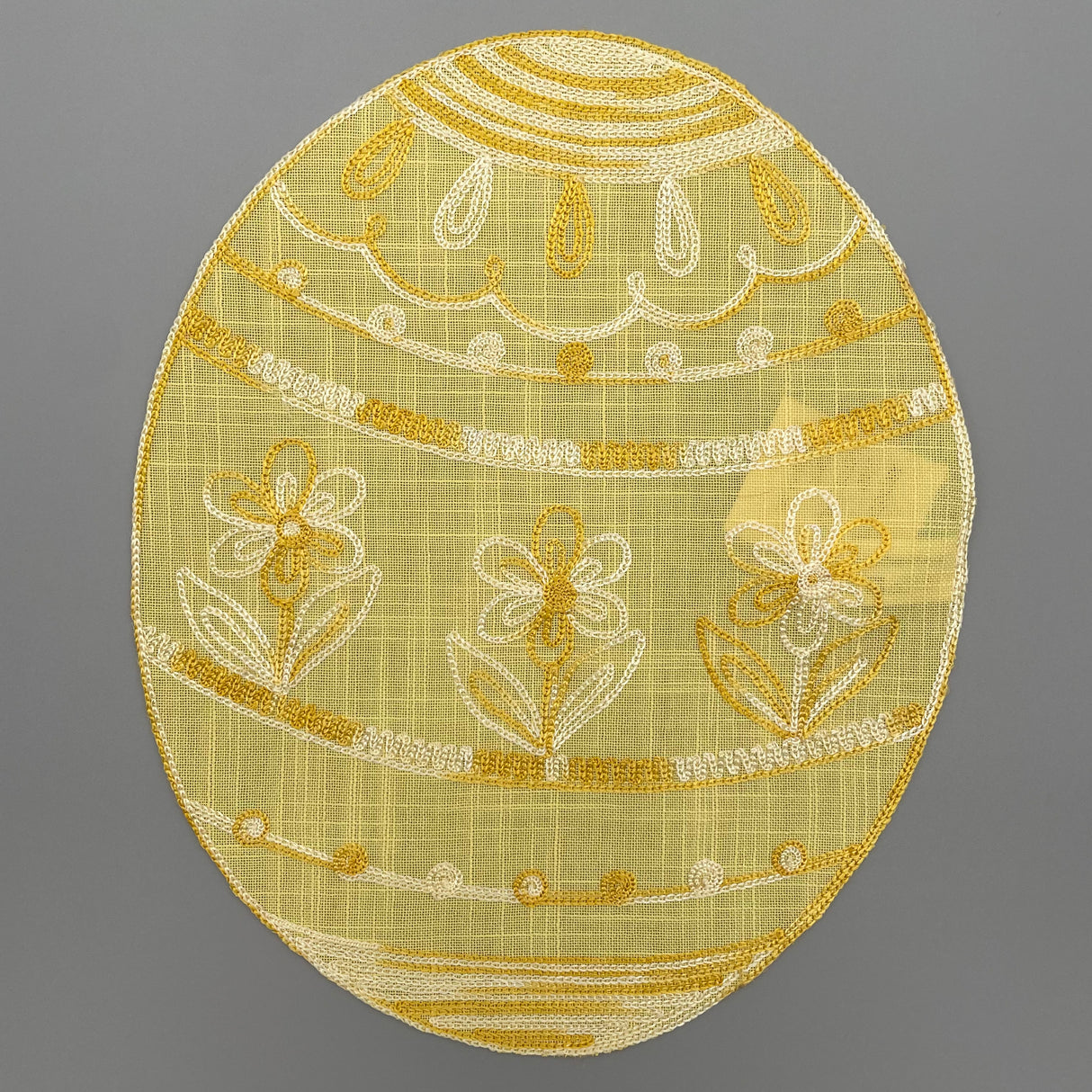 Osterdecke Osterei | Osterdeko gelb von Wimpelberg