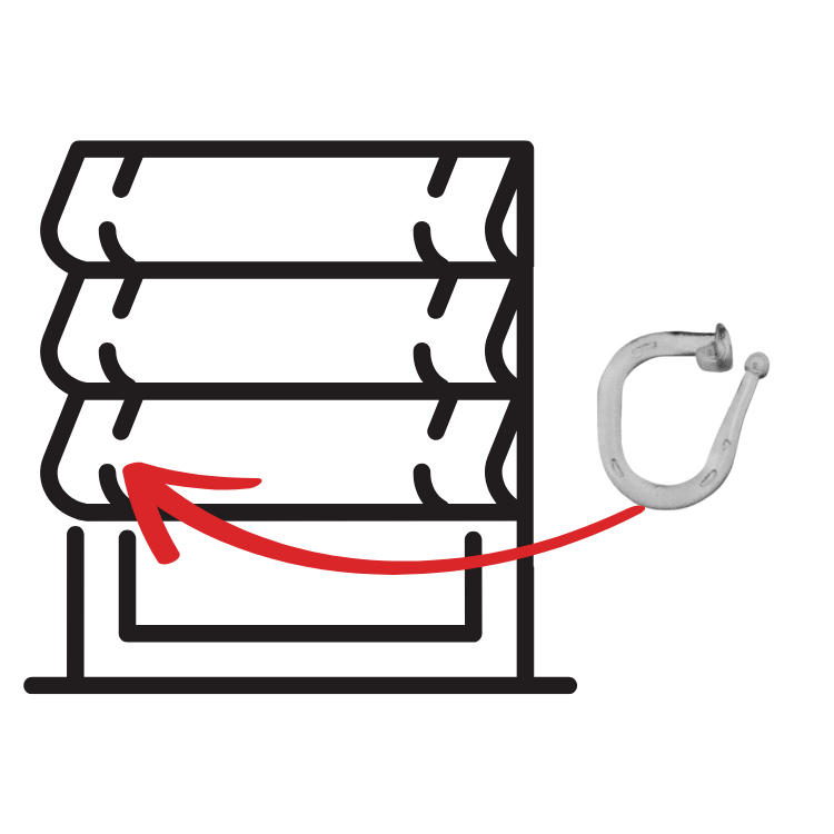 Gardinen Raffring aus Kunststoff | Zubehör Gardinen Raffgardinen