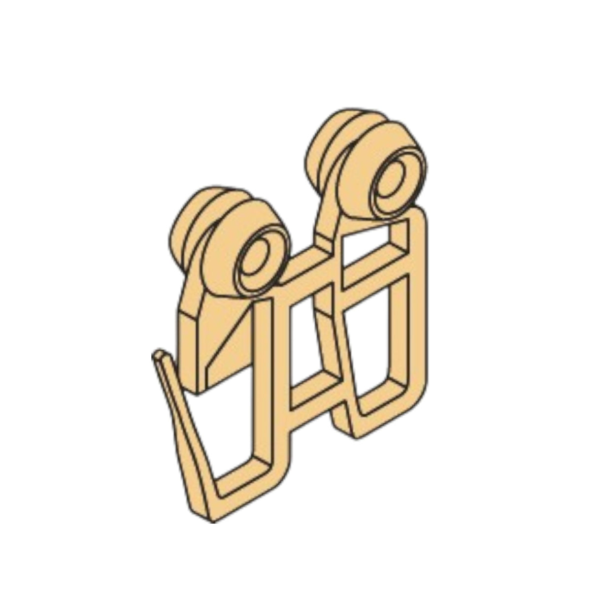 Schleuderwagen für Gardinenschienen | Mit Innenlaufrollen