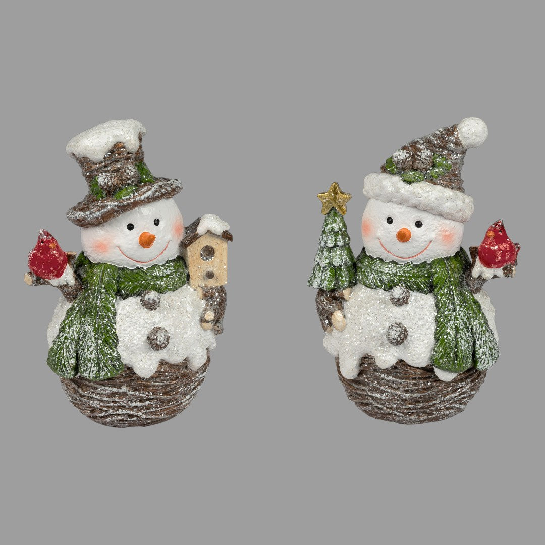 Formano Dekofigur „Schneemann Naturstil“ – 15 cm, sortiert