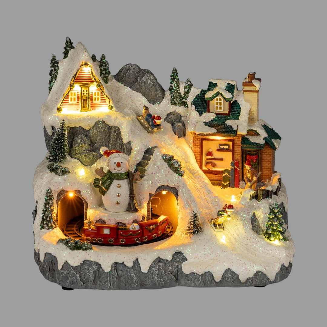 Formano Spieluhr „Winterlandschaft mit LED“ – 28x22 cm, mit Bewegung