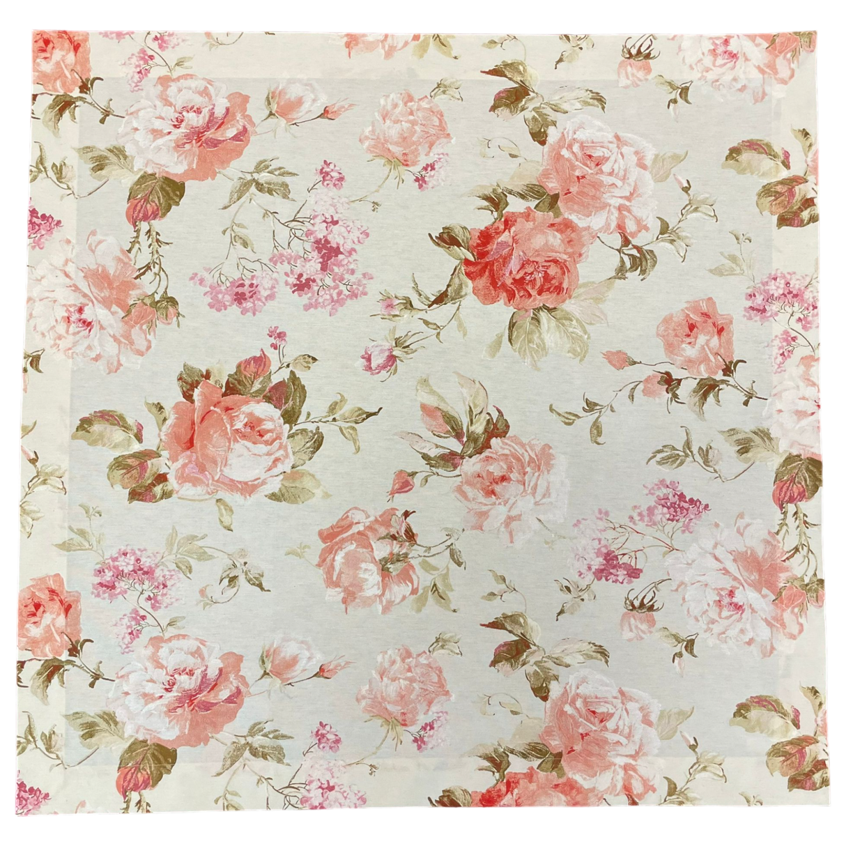 Decke 85x85cm Rosentraum | Sommerdecke Rose | Tischdeko von Wimpelberg