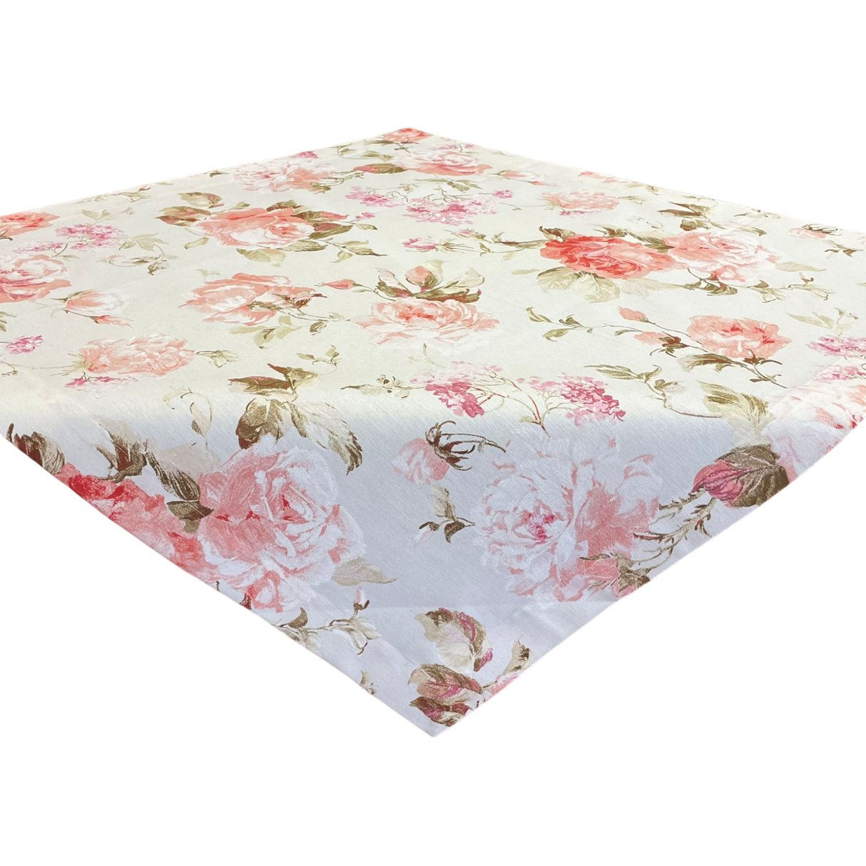 Decke 85x85cm Rosentraum | Sommerdecke Rose | Tischdeko von Wimpelberg