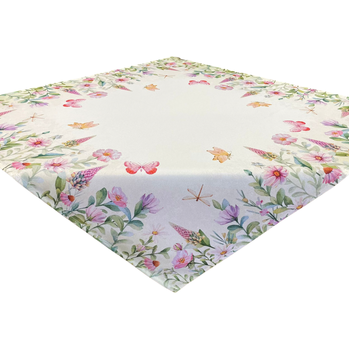 Decke 85x85cm Frühlings- & Sommerblumen | Tischdecke Frühling und Sommer von Wimpelberg