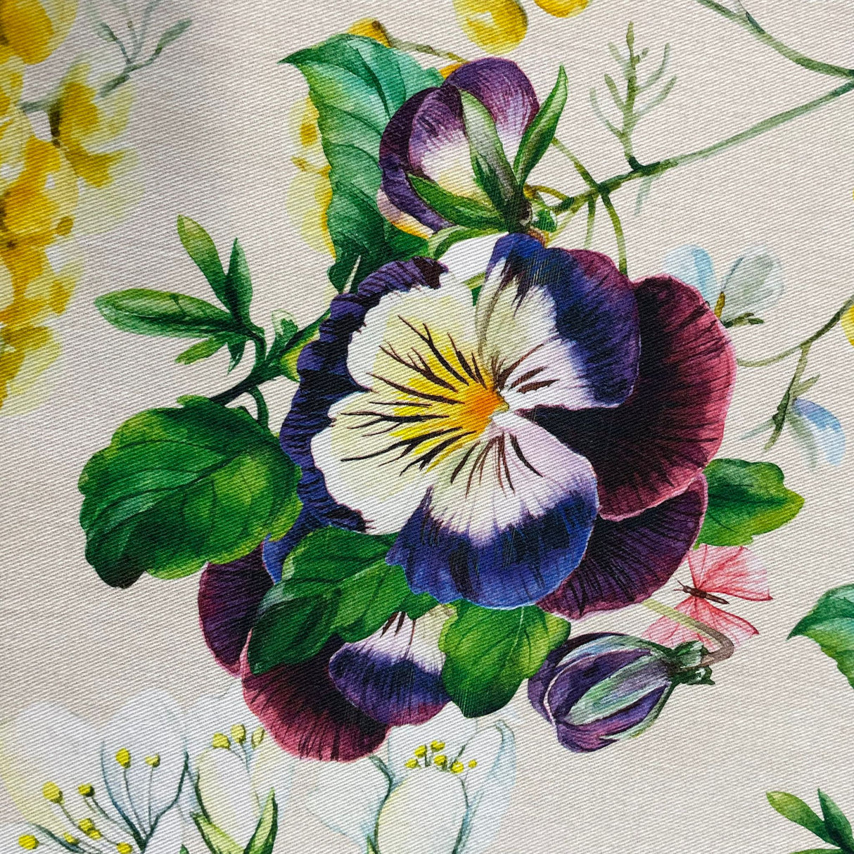 Decke 85x85cm "Gartenrotschwanz" | Tischdecke Frühling/Sommer von Wimpelberg