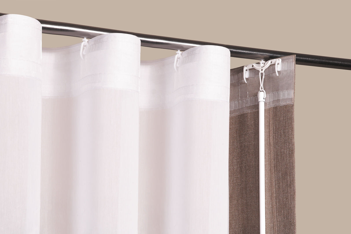 Gerster Endhaken für Wellenband – letzte Falte schließen, Weiß, 8 cm