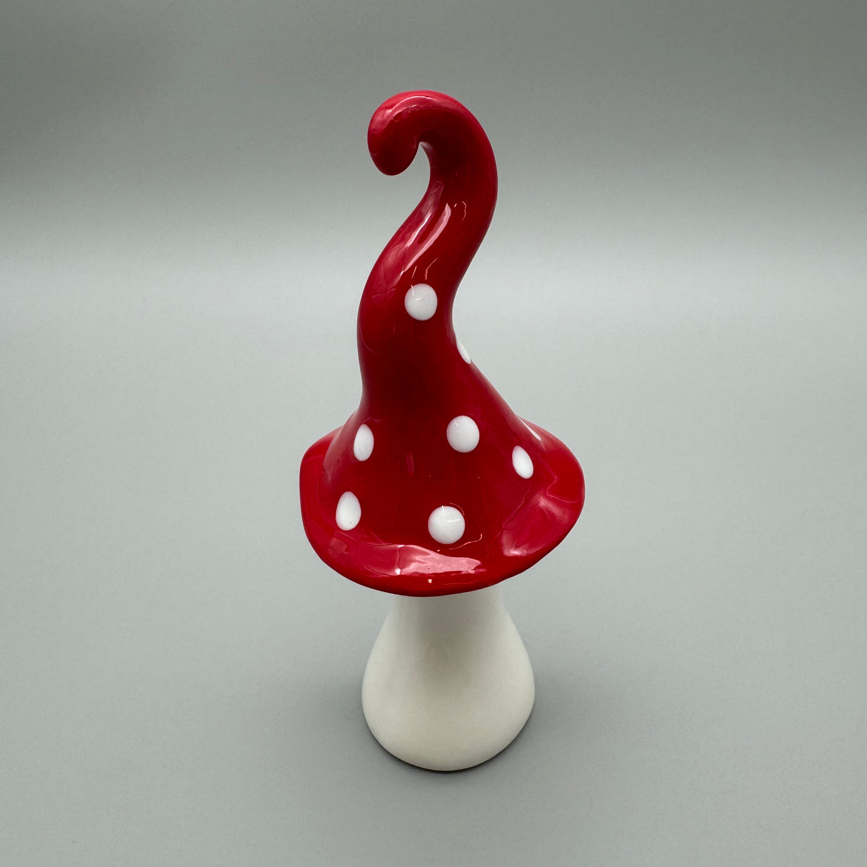 Charmanter Deko-Pilz Rot-Weiß aus Steingut (6x13cm und 8x18cm) 18cm von Wimpelberg