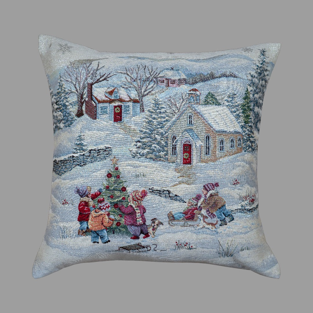 Kissenhülle Winter „Winterlandschaft“ – 45x45 cm | Winterdeko