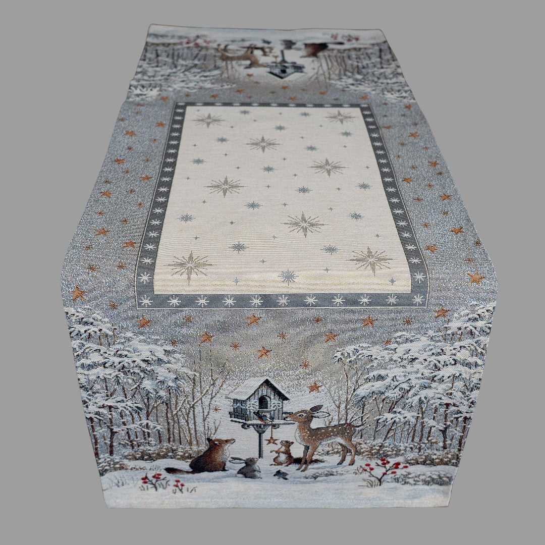 Deckenset Winter „Wintermärchen“ – Gobelin | Winter Tischdeko