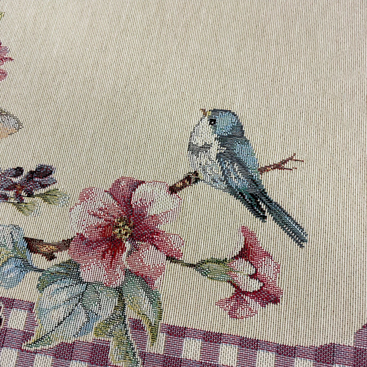 Decke Ostern Hase mit schmalem Saum Gobelin Hase lila | Tischdecke für Ostern von Wimpelberg