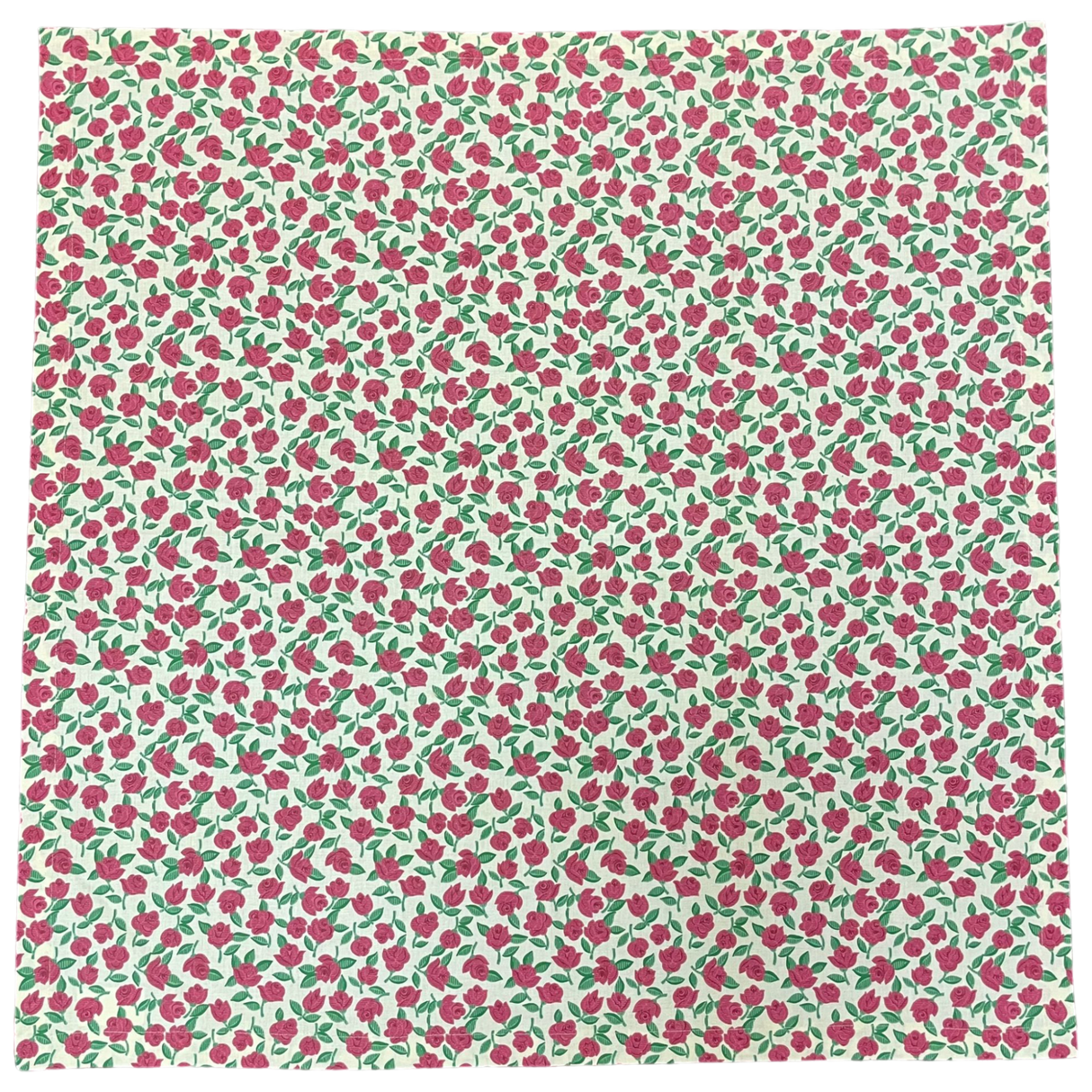Decke "Rote Rosen" 90x90cm | Sommer Decke Rose von Wimpelberg