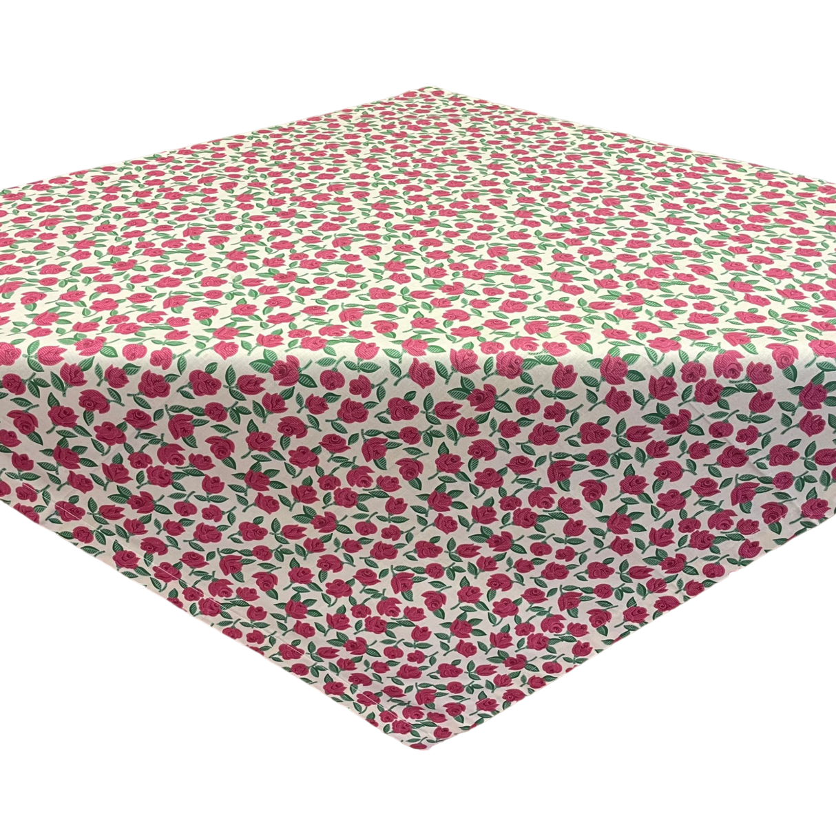 Decke "Rote Rosen" 90x90cm | Sommer Decke Rose von Wimpelberg