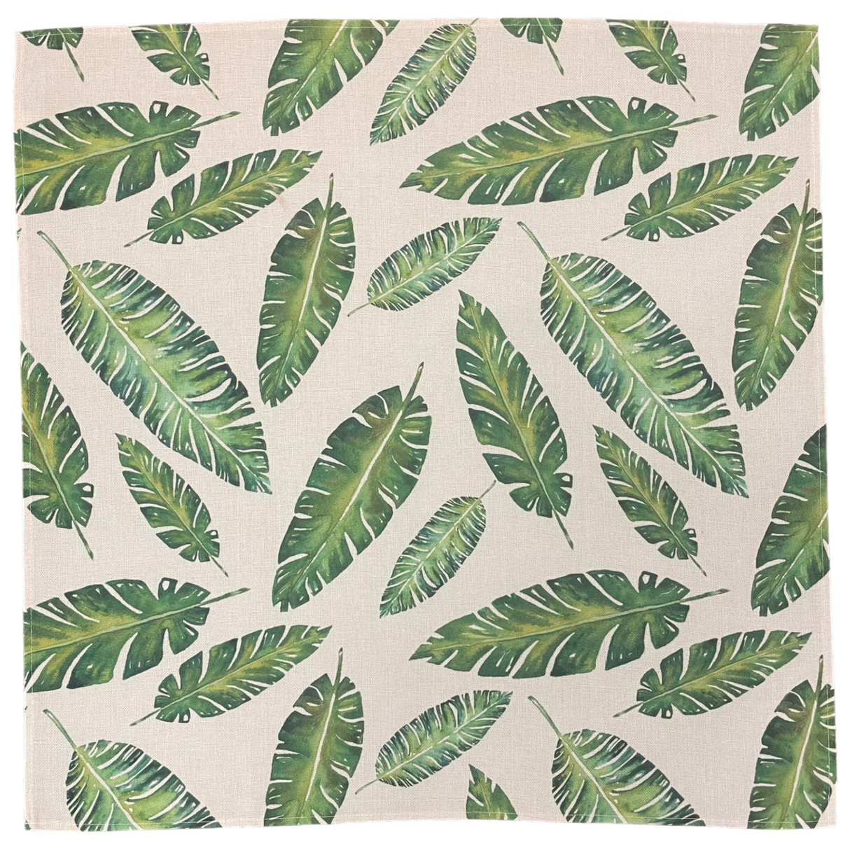 Decke 85x85cm Blätter grün | Tischdecke Sommer von Wimpelberg