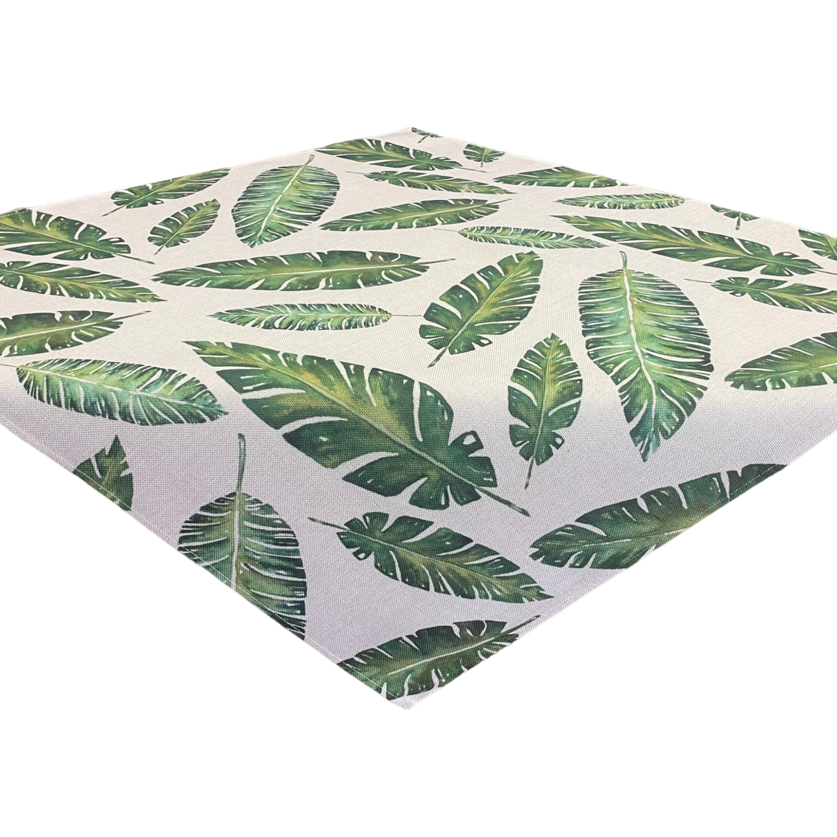 Decke 85x85cm Blätter grün | Tischdecke Sommer von Wimpelberg