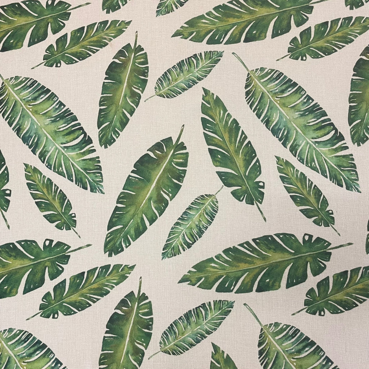 Decke 85x85cm Blätter grün | Tischdecke Sommer von Wimpelberg