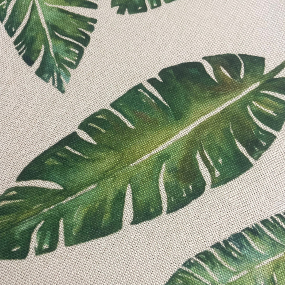 Decke 85x85cm Blätter grün | Tischdecke Sommer von Wimpelberg