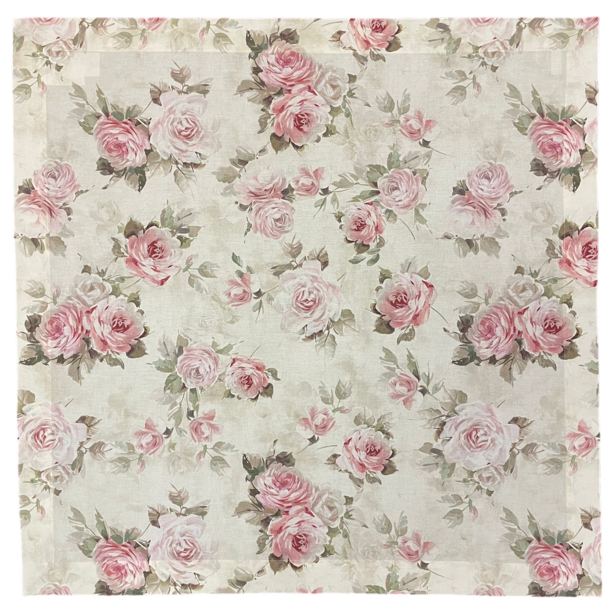 Decke 85x85cm "Rose Garden" | Sommerdecke Rosen von Wimpelberg