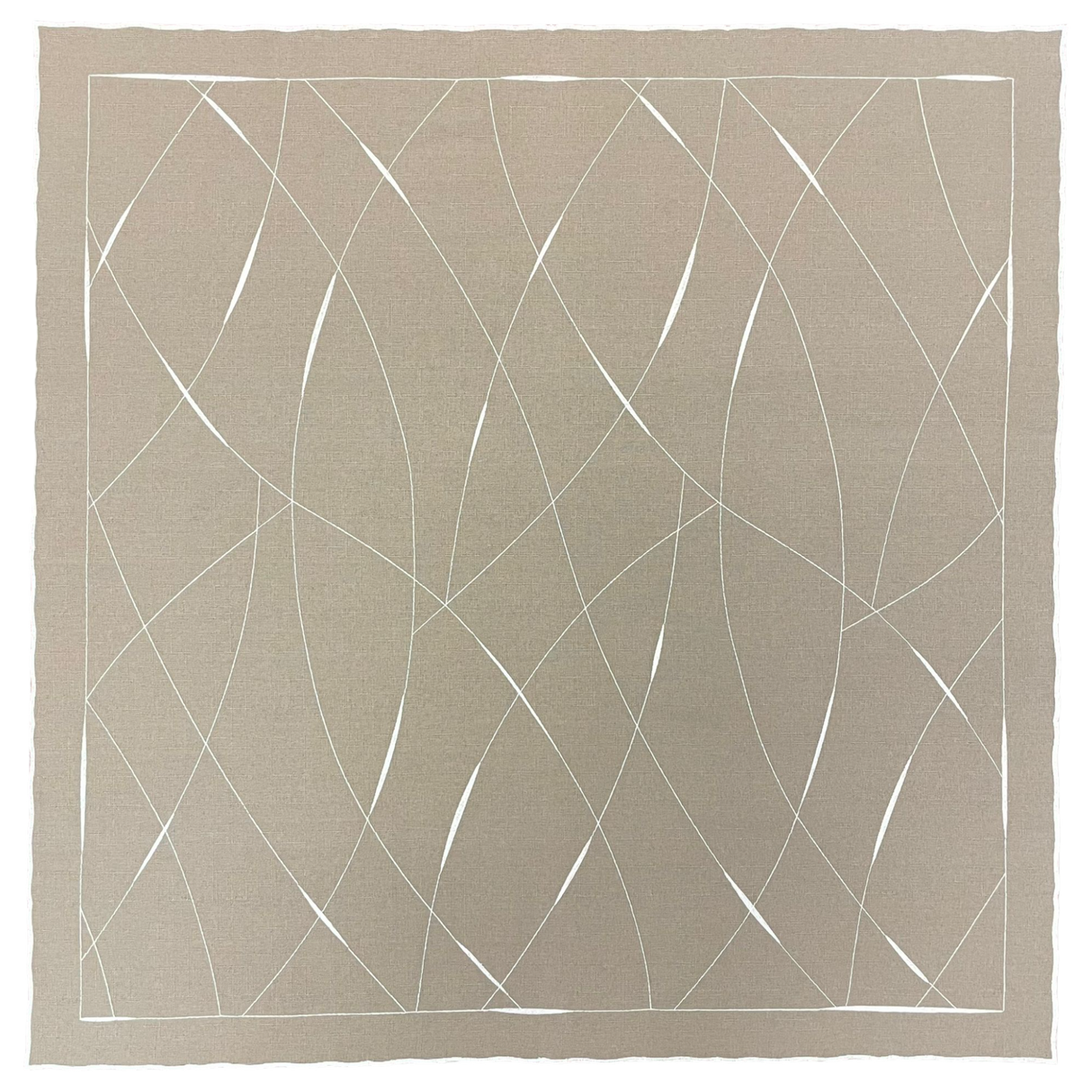 Decke Streifen 85 x 85cm beige/dunkel | Tischdekoration grau von Wimpelberg