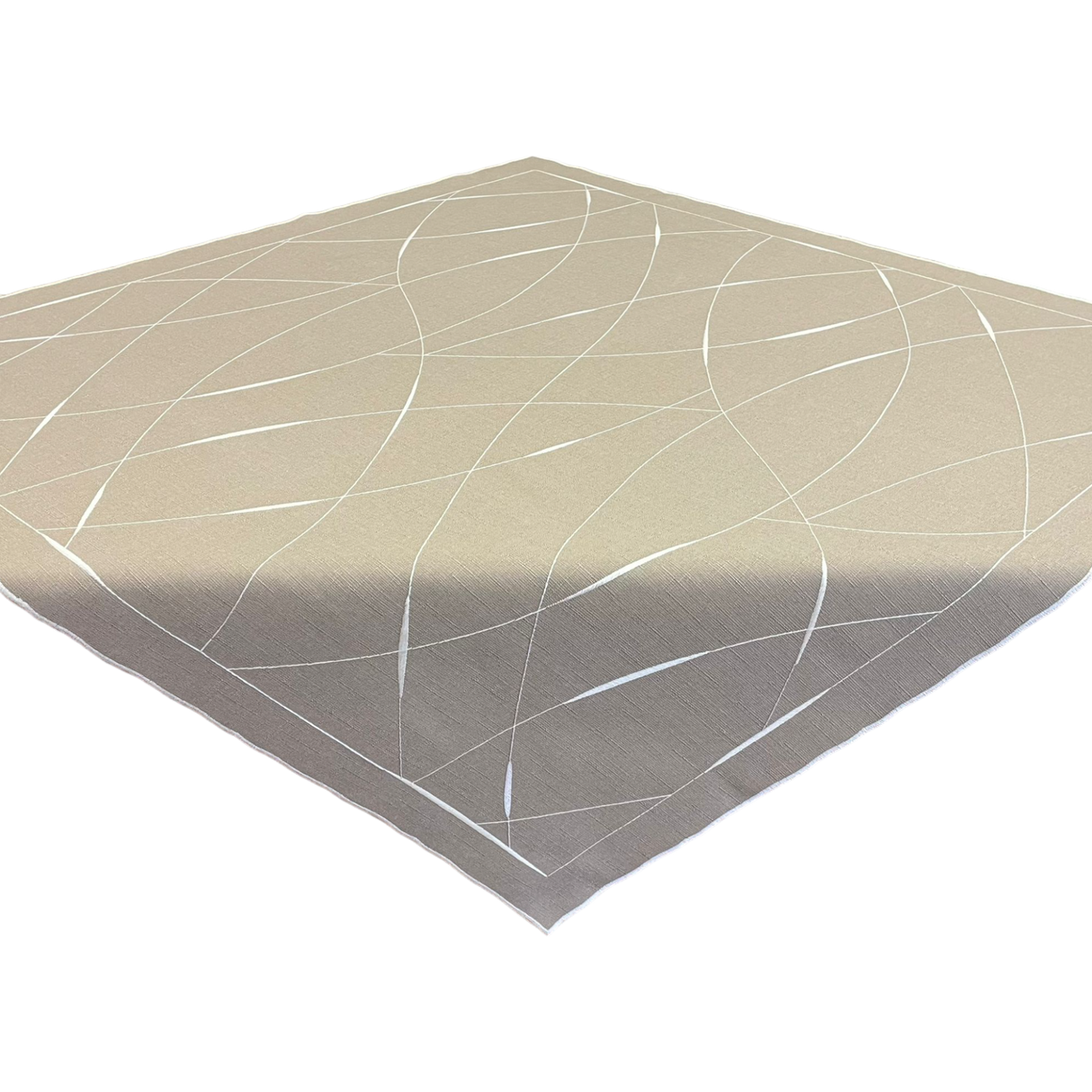 Decke Streifen 85 x 85cm beige/dunkel | Tischdekoration grau von Wimpelberg