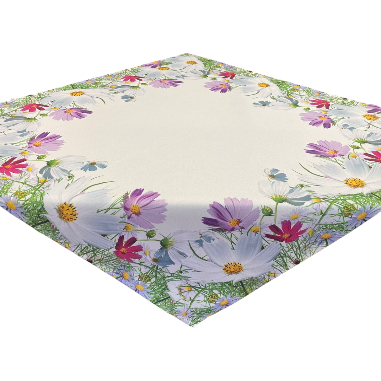 Decke 85x85cm Sommerblumen | Tischdecke Sommer | Tischdeko von Wimpelberg