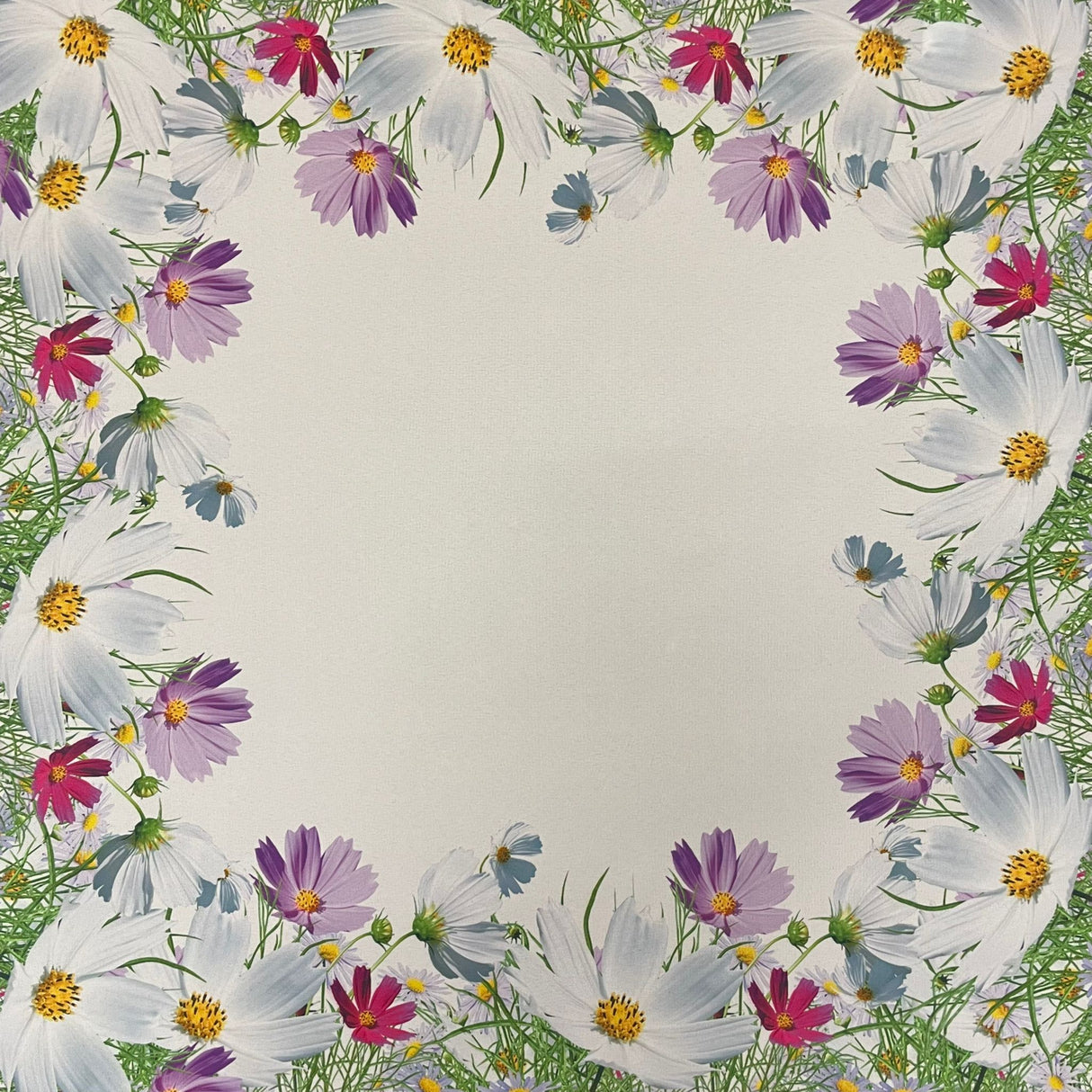 Decke 85x85cm Sommerblumen | Tischdecke Sommer | Tischdeko von Wimpelberg