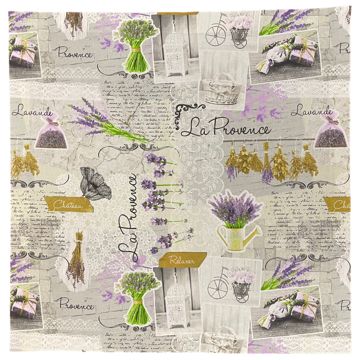 Decke 85x85cm "La Provence" | Tischdecke Sommer von Wimpelberg