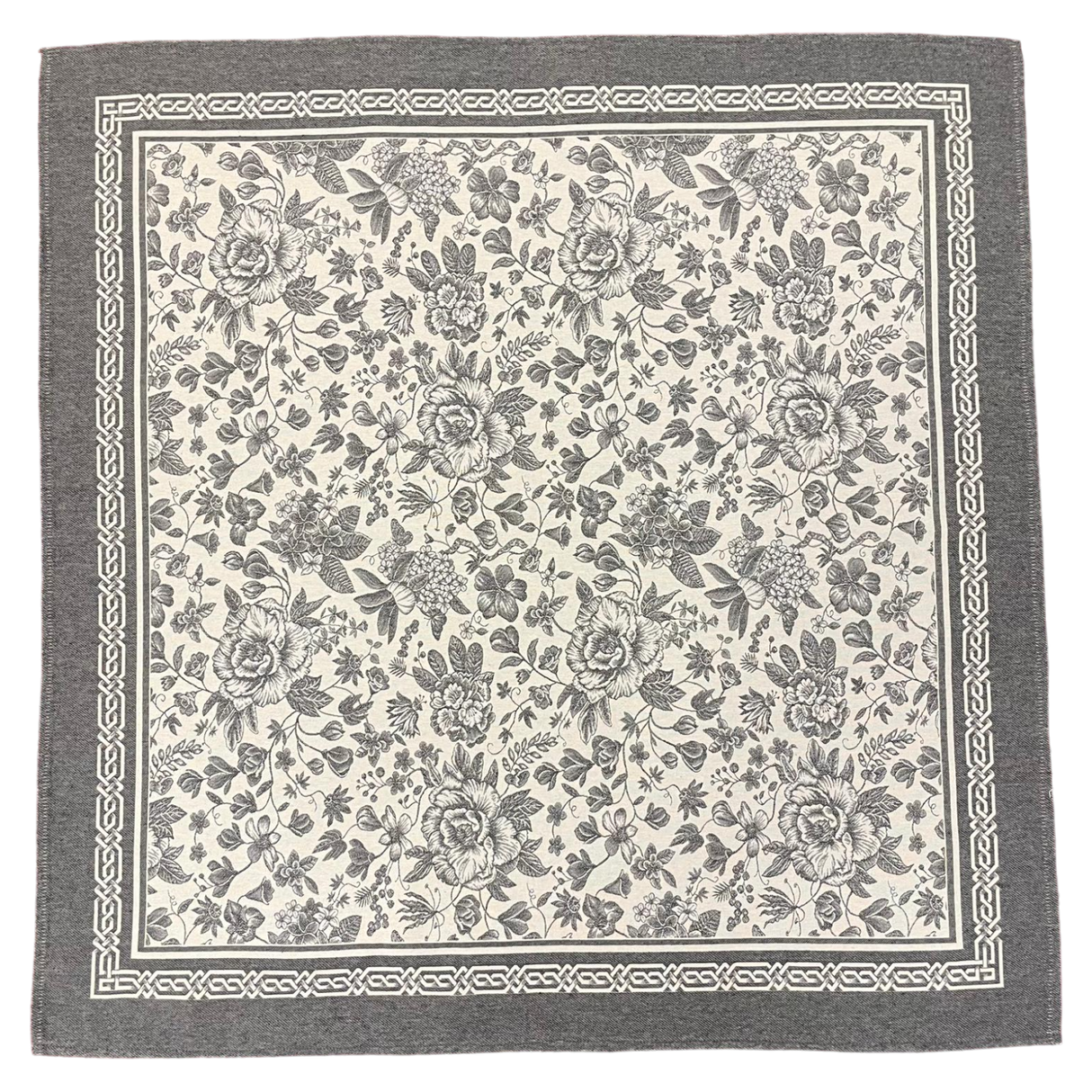 Decke Gobelin "jara dunkelgrau" 100x100cm mit schmalem Saum Gobelin | Tischdecke von Wimpelberg