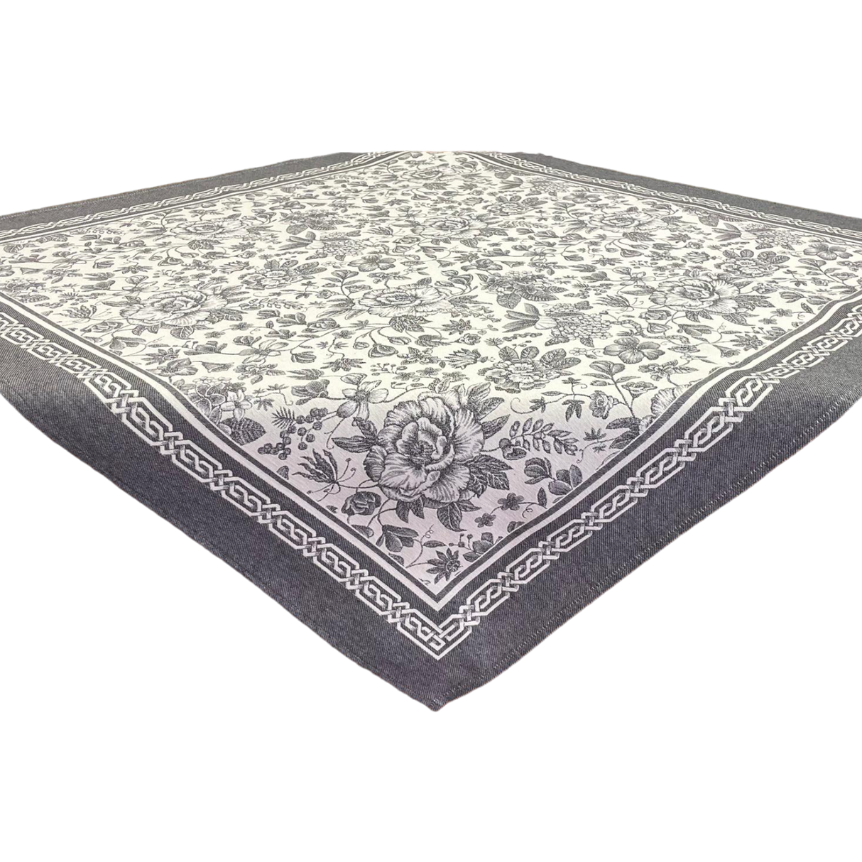 Decke Gobelin "jara dunkelgrau" 100x100cm mit schmalem Saum Gobelin | Tischdecke von Wimpelberg