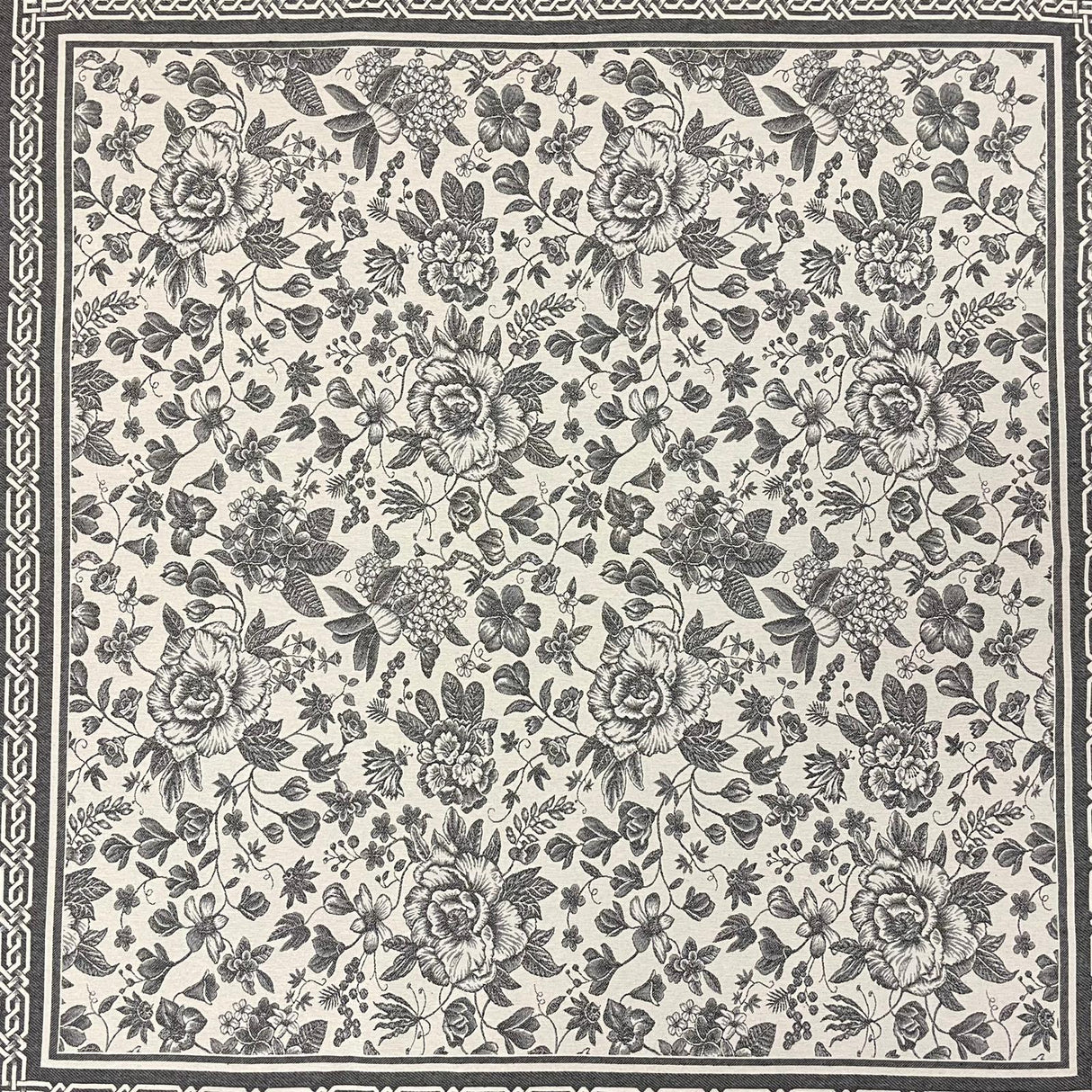 Decke Gobelin "jara dunkelgrau" 100x100cm mit schmalem Saum Gobelin | Tischdecke von Wimpelberg