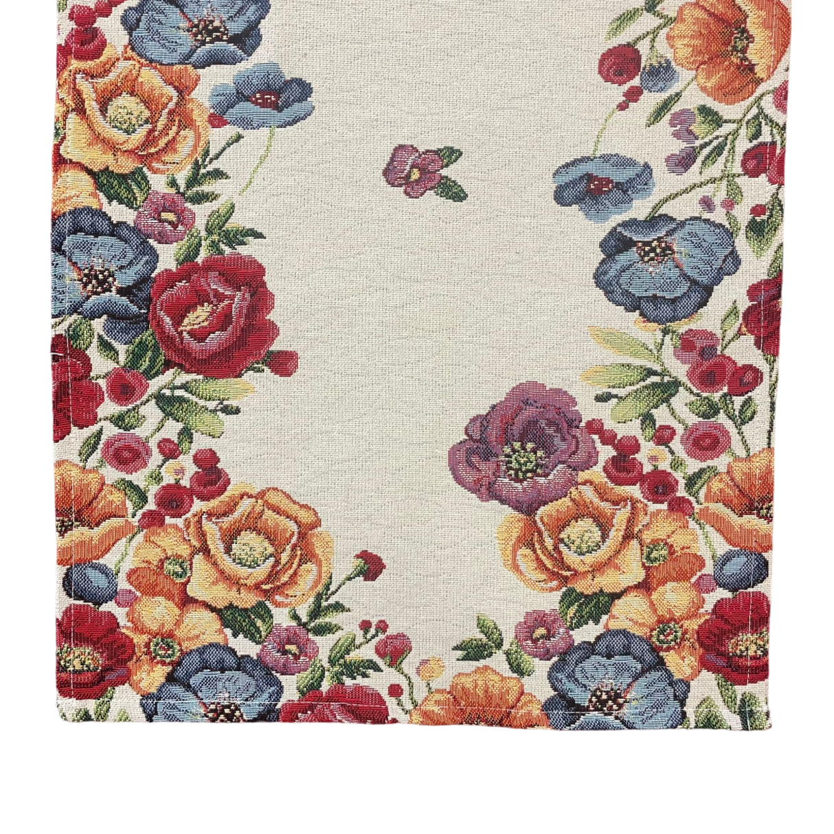 Läufer Hispalis 40x100cm Gobelin mit schmalem Saum | Blumen Läufer bunt von Wimpelberg