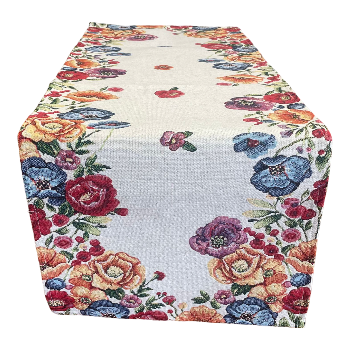 Läufer Hispalis 40x100cm Gobelin mit schmalem Saum | Blumen Läufer bunt von Wimpelberg