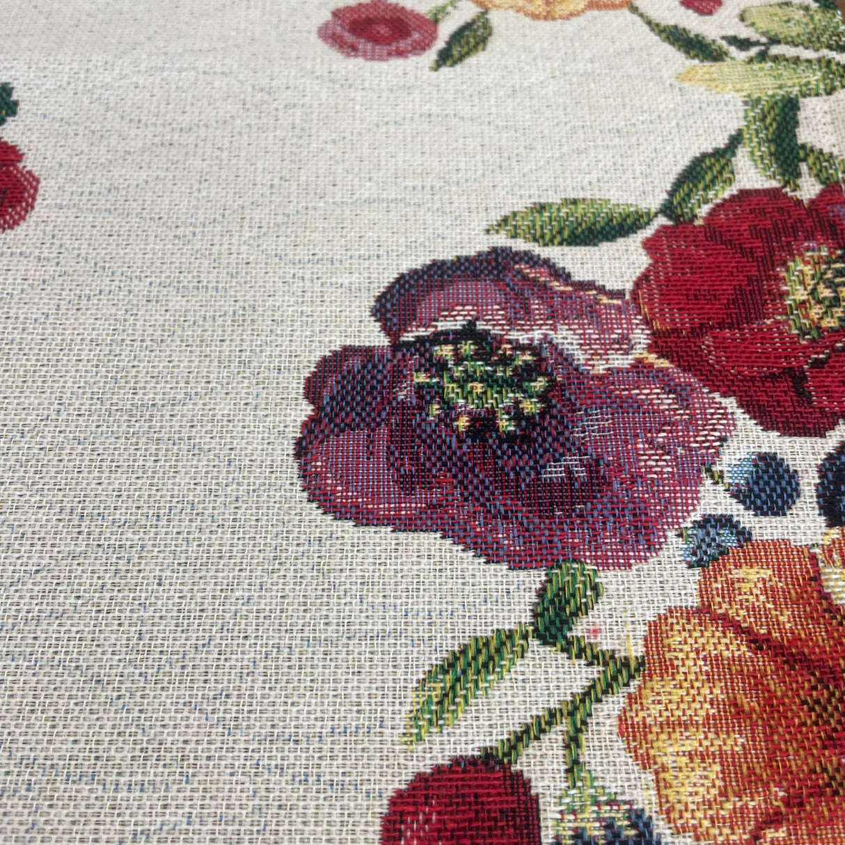 Läufer Hispalis 40x100cm Gobelin mit schmalem Saum | Blumen Läufer bunt von Wimpelberg