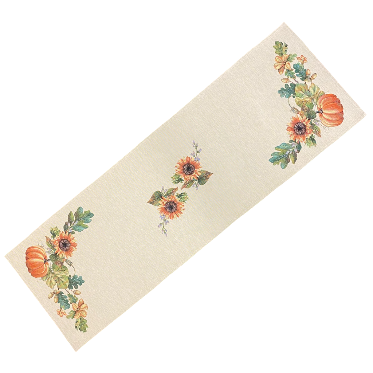Gobelin-Läufer Kürbis & Sonnenblume – 40x100 cm, 45x140 cm | Herbstdecke Deko 45x140cm von Wimpelberg