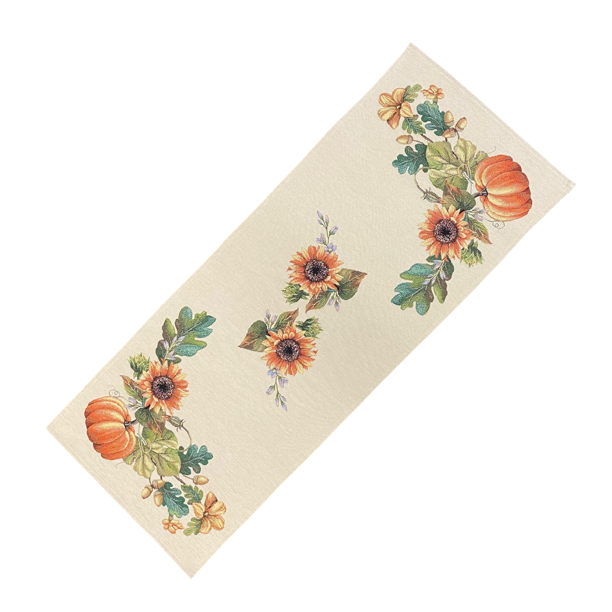 Gobelin-Läufer Kürbis & Sonnenblume – 40x100 cm, 45x140 cm | Herbstdecke Deko 40x100cm von Wimpelberg