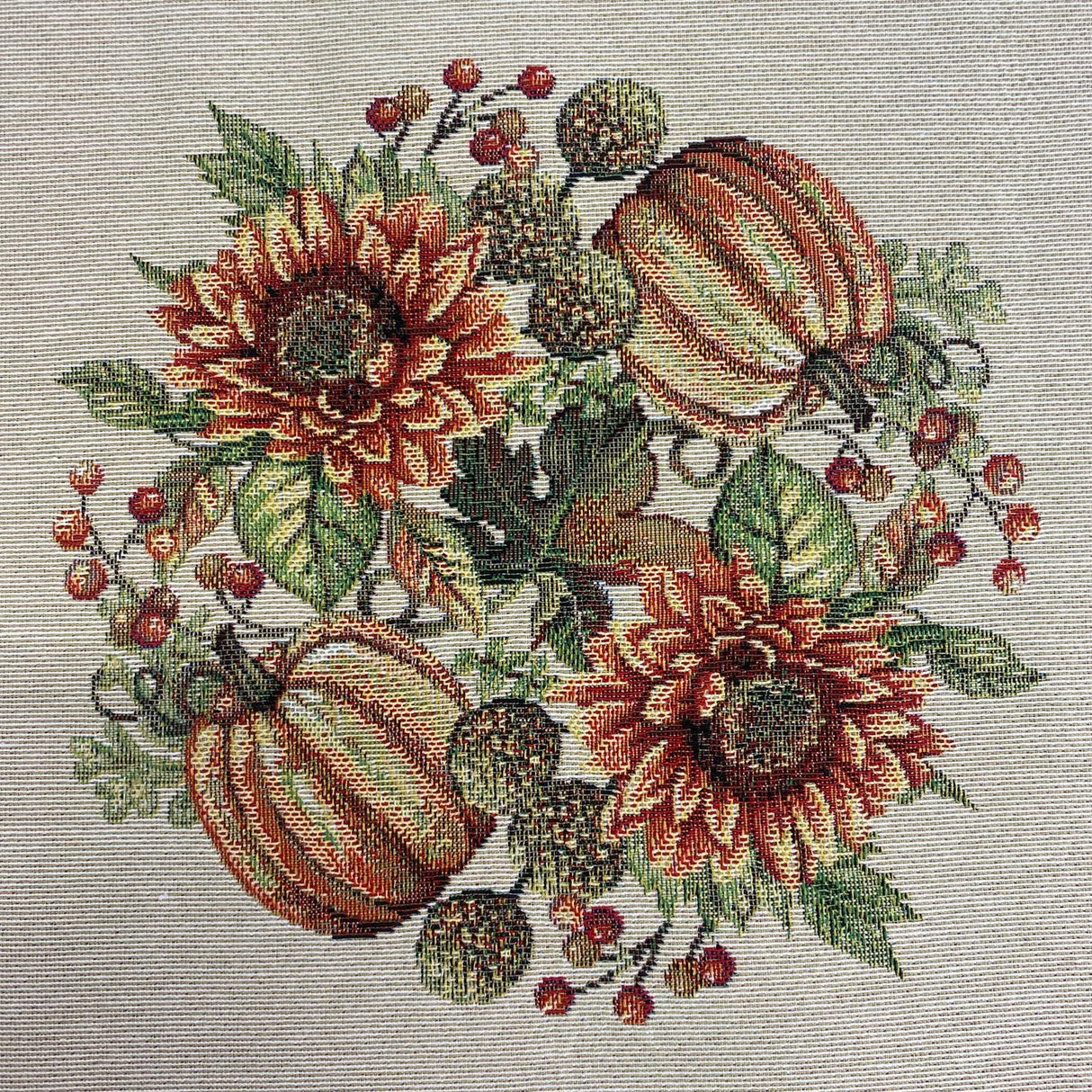 Läufer mit Vogel- und Eimer-Motiv aus Gobelin – 40x100 cm und 45x140 cm | Herbstdeko von Wimpelberg