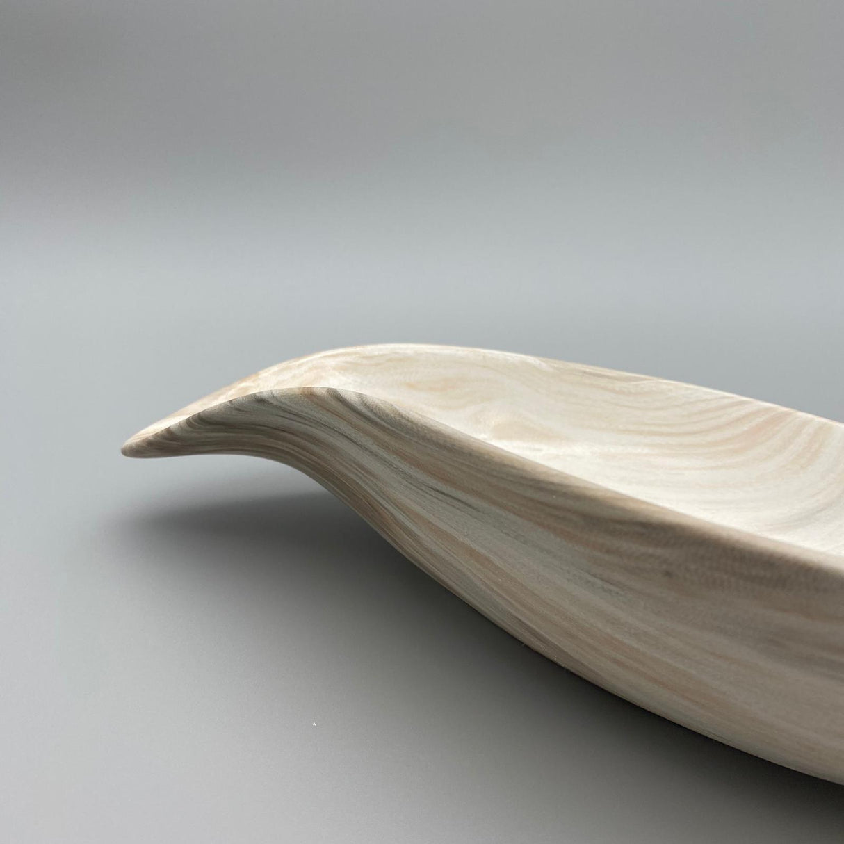 Deko-Schale 36 cm – Keramik mit matter, creme-braun | Dekoobjekt modern von Wimpelberg