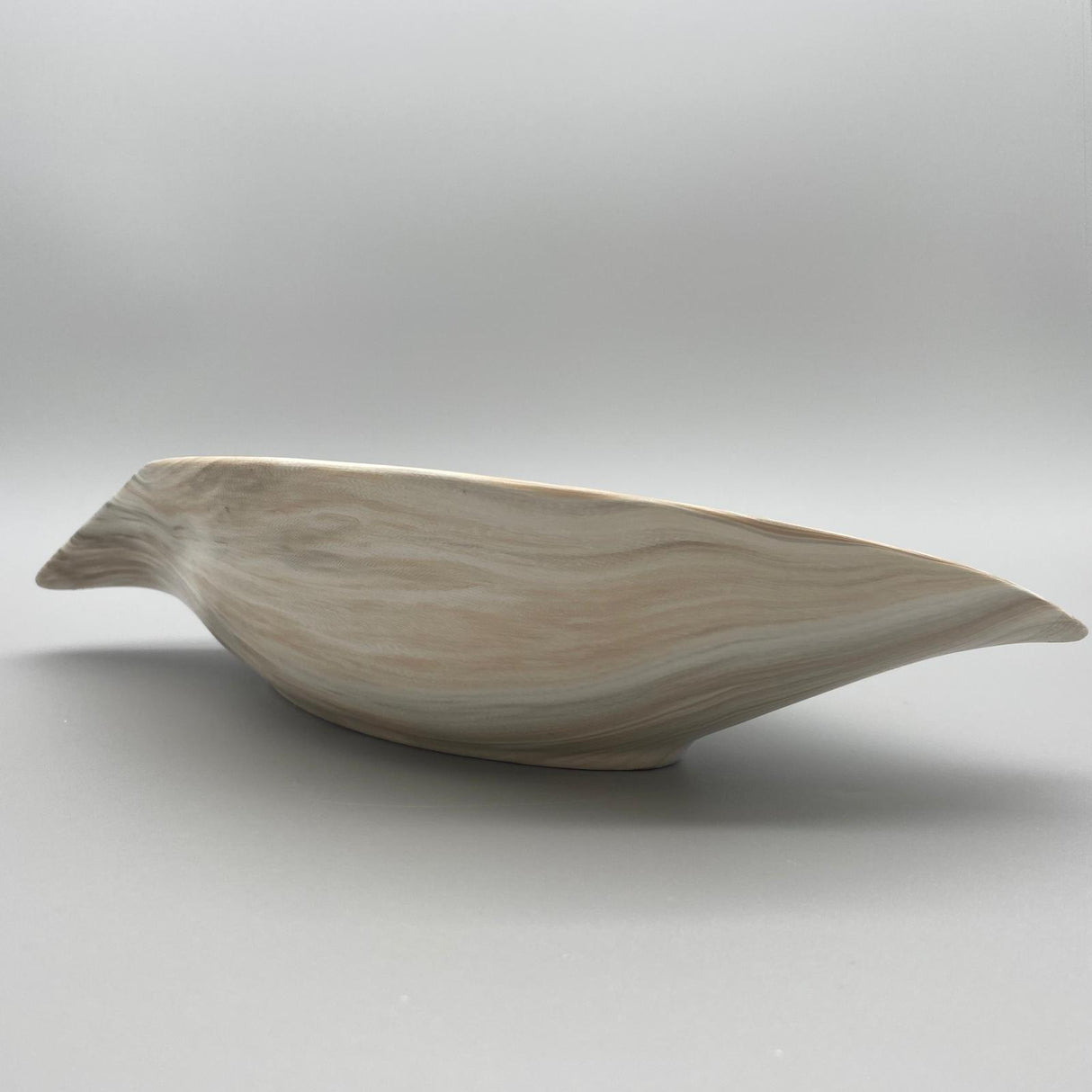 Deko-Schale 36 cm – Keramik mit matter, creme-braun | Dekoobjekt modern von Wimpelberg