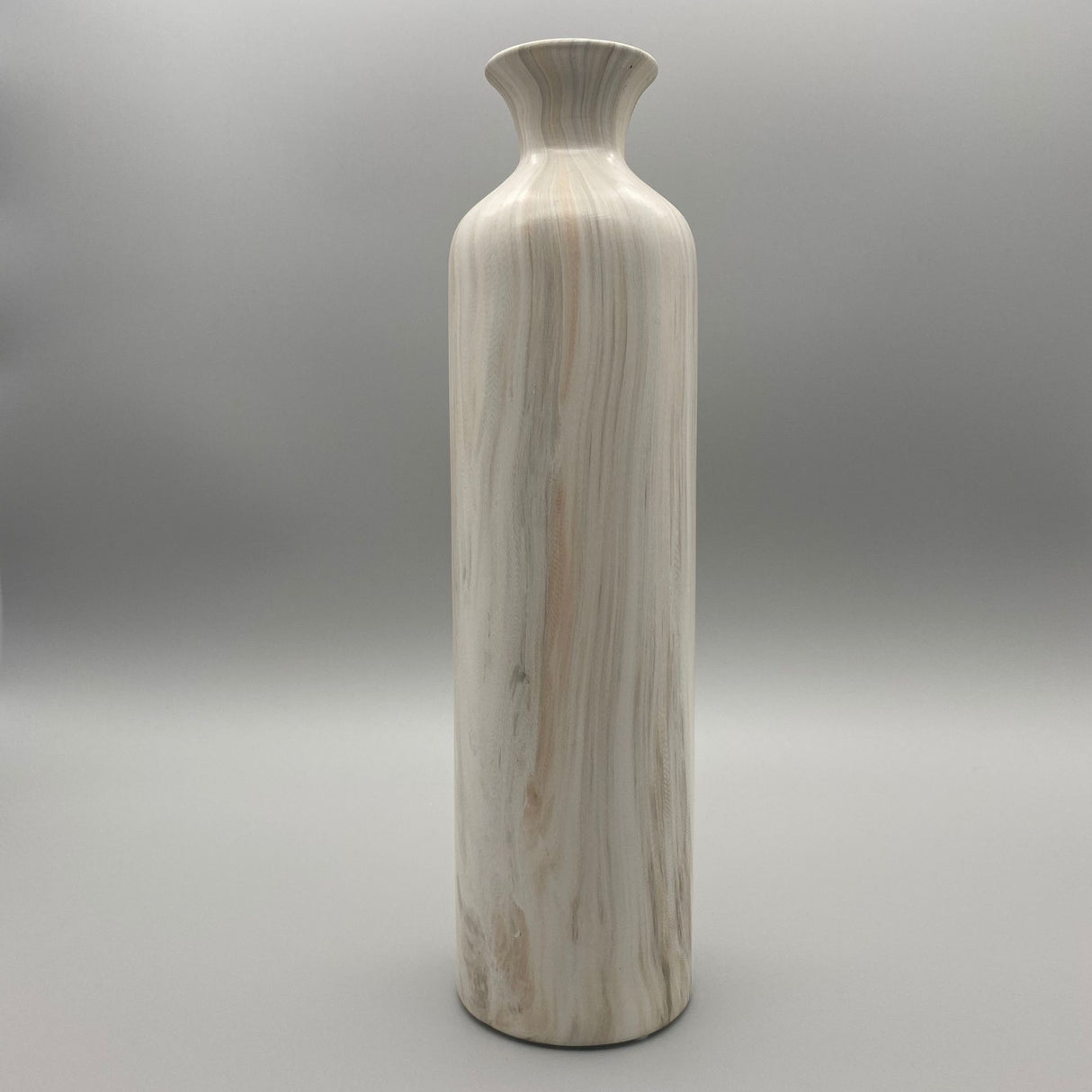 Deko Flaschenvase 10x40 cm – Keramik mit matter, creme-braun | Deko Vase modern von Wimpelberg