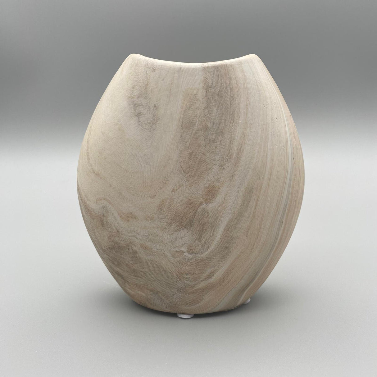 Deko Vase 14x16 cm – Keramik mit matter, creme-braun | Deko Vase modern von Wimpelberg