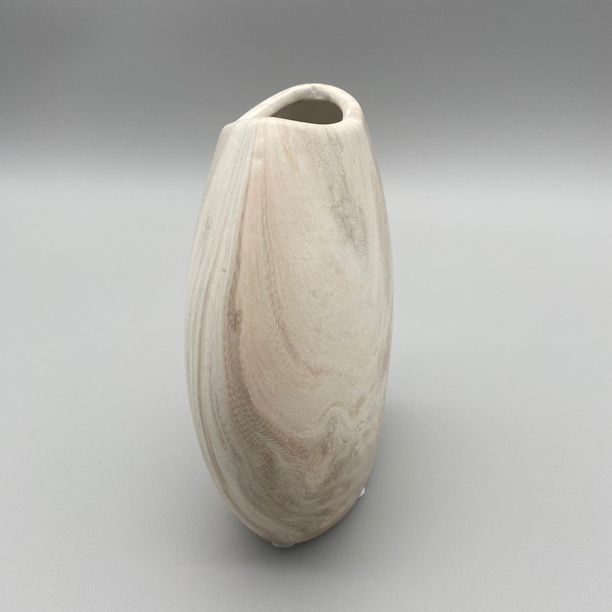 Deko Vase 14x16 cm – Keramik mit matter, creme-braun | Deko Vase modern von Wimpelberg