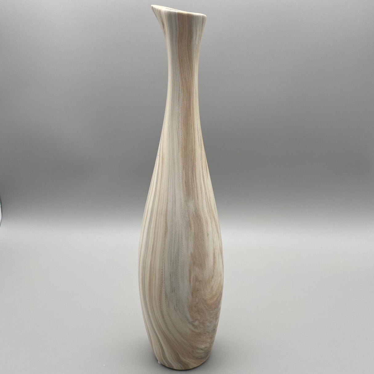 Deko Vase 10x40 cm – Keramik mit matter, creme-braun | Deko Vase modern von Wimpelberg