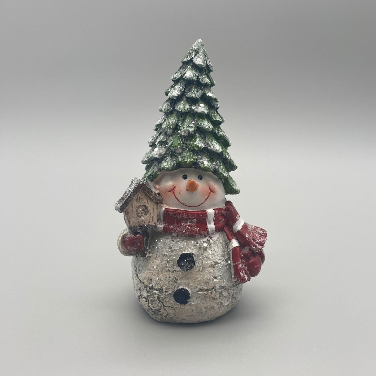 Deko Schneemann-Figur aus Kunststein | Winter Deko Figur | Winterdeko 17cm von Wimpelberg