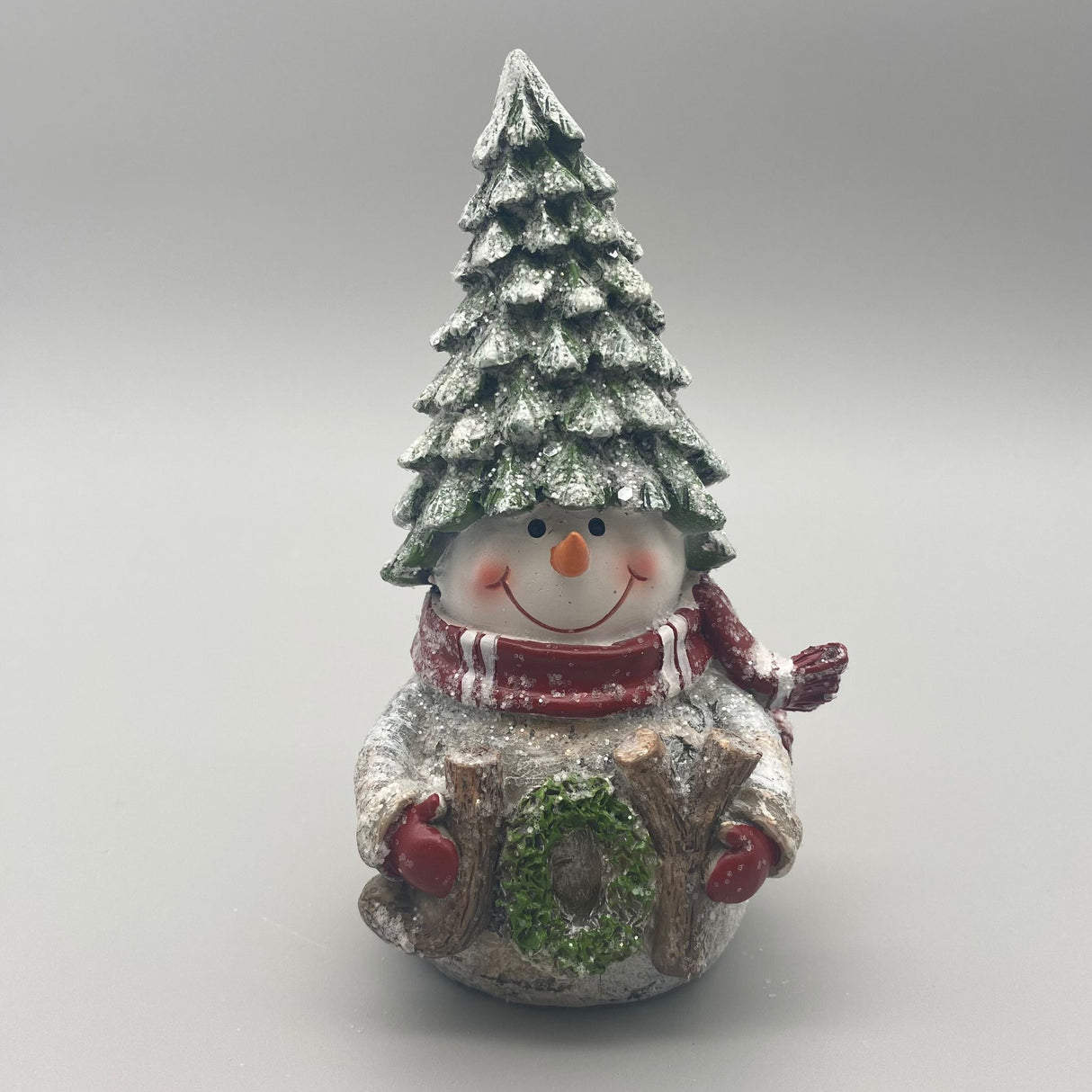 Deko Schneemann-Figur aus Kunststein | Winter Deko Figur | Winterdeko 17cm von Wimpelberg