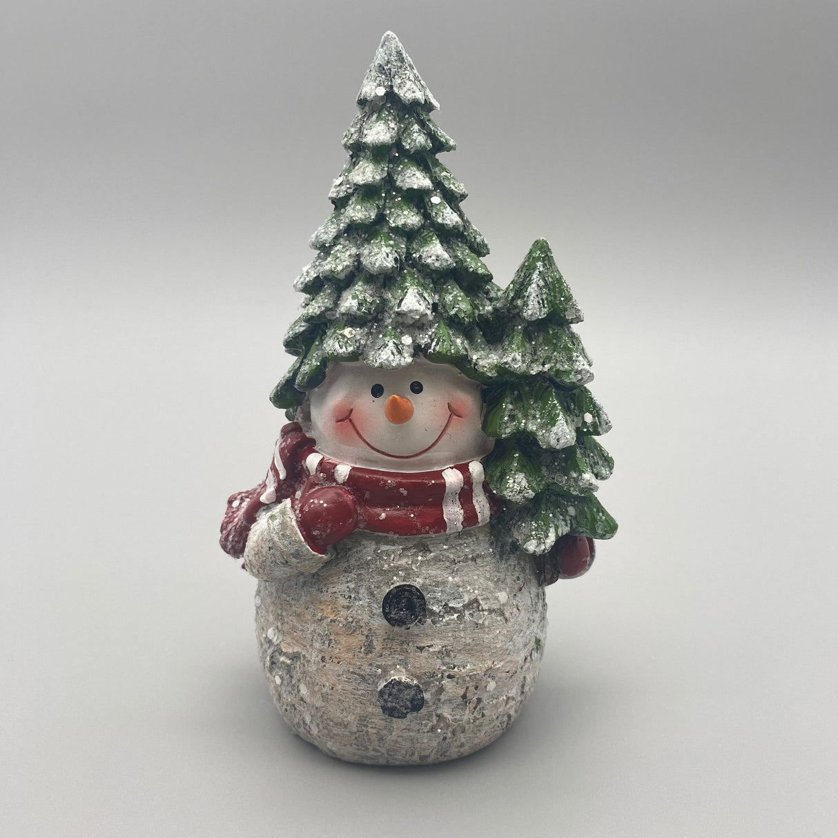 Deko Schneemann-Figur aus Kunststein | Winter Deko Figur | Winterdeko 17cm von Wimpelberg